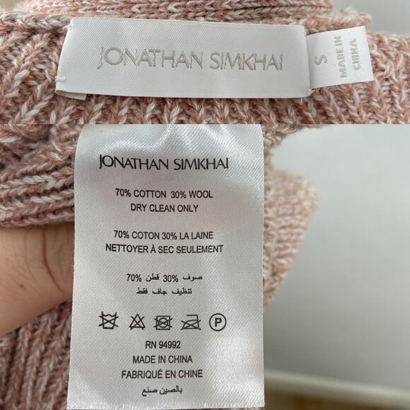 Jonathan Simkhai Olive Sweater Cardigan Ivory Dust Revolve Boho Casual Size S - Picture 7 of 10